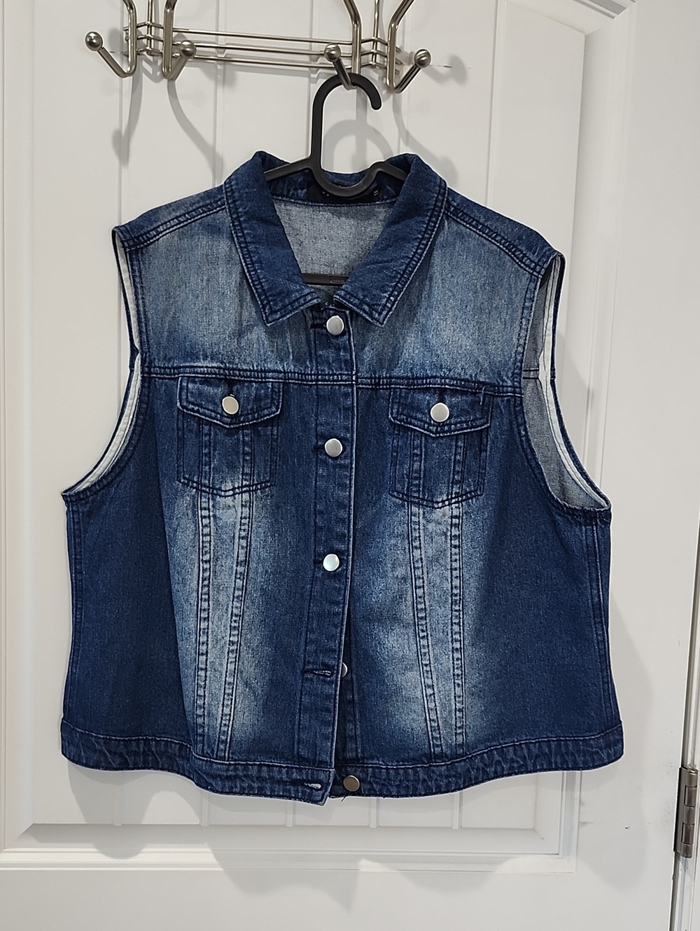 Sleeveless Blue Denim Vest - Women Jeans